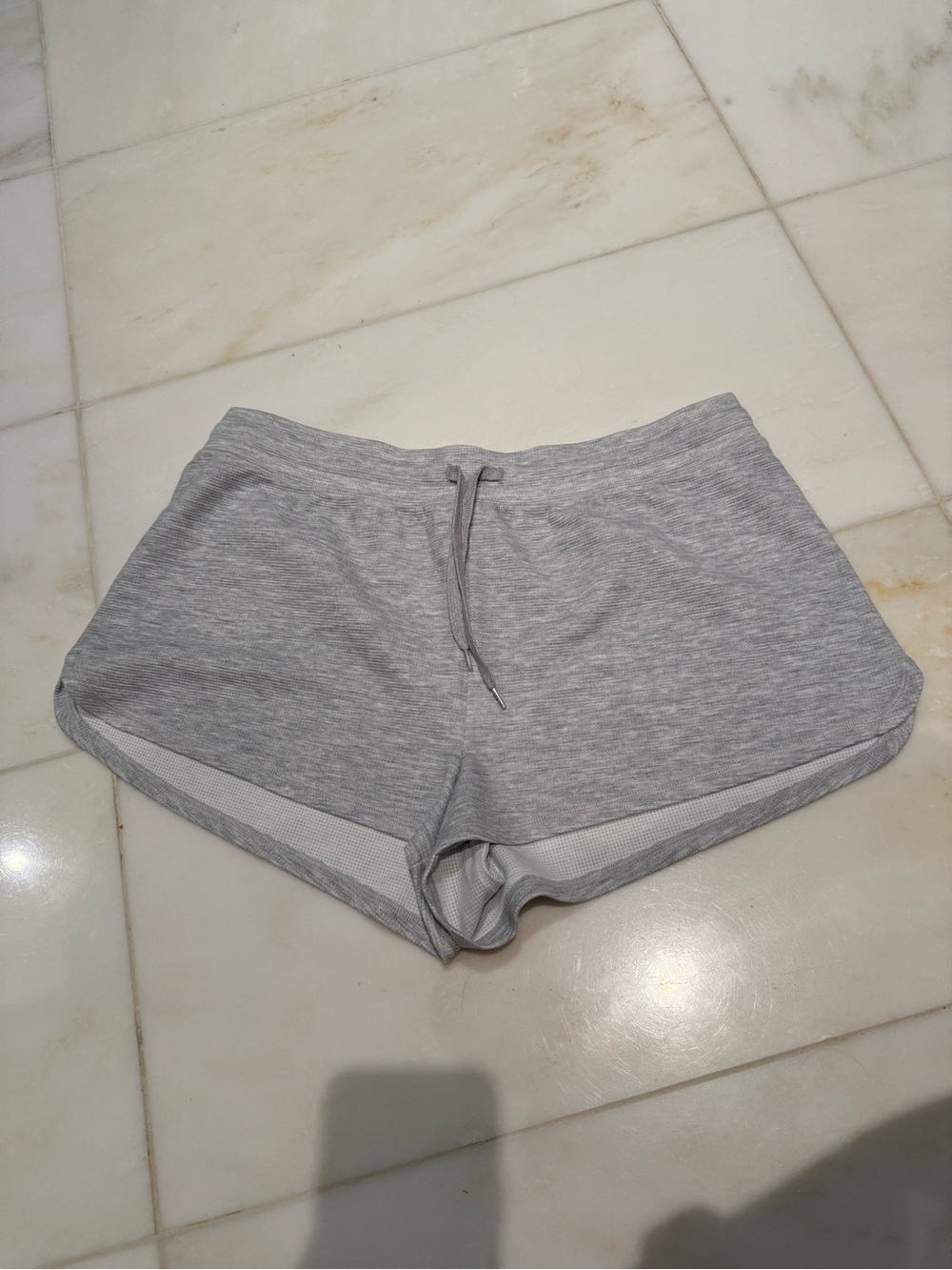 New TNA Light Gray waffle Lounge Shorts